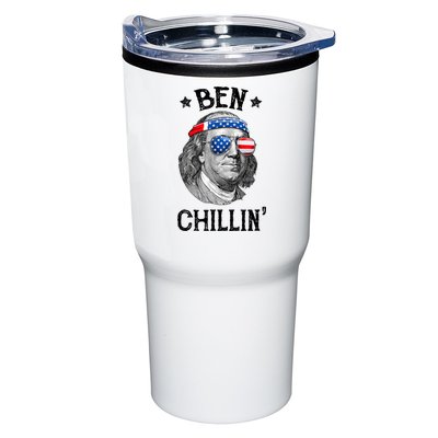 Ben Chillin 4th Of July Ben Franklin USA Independence Flag Tumbler