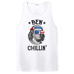 Ben Chillin 4th Of July Ben Franklin USA Independence Flag PosiCharge Competitor Tank