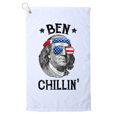Ben Chillin 4th Of July Ben Franklin USA Independence Flag Golf Towel