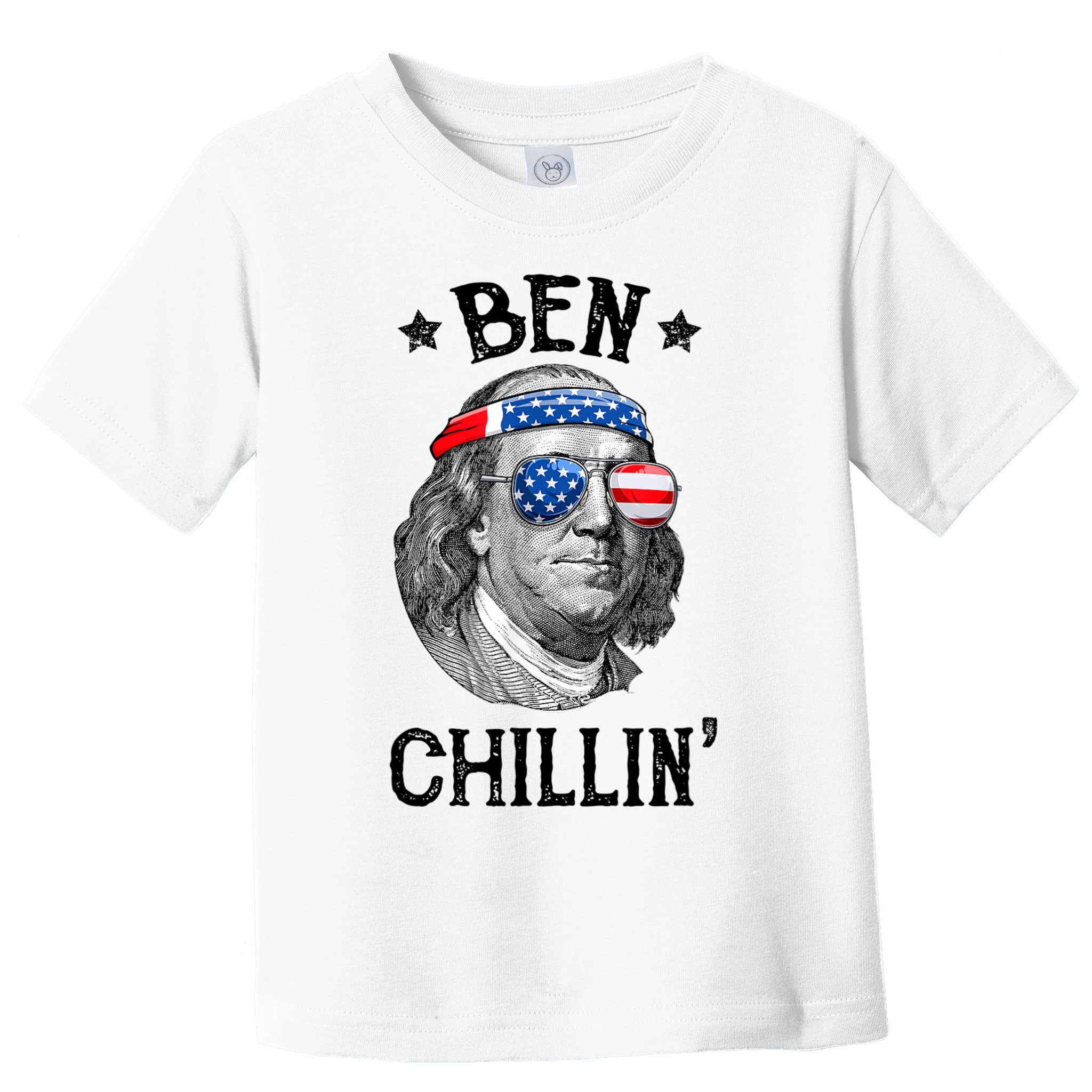 Ben Chillin 4th Of July Ben Franklin USA Independence Flag Toddler T-Shirt