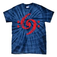 Bass Clef 69 Vintage Red Bassist Bass Player Tie-Dye T-Shirt