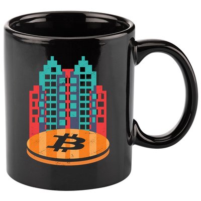 Bitcoin City 11oz C Handle Ceramic Mug