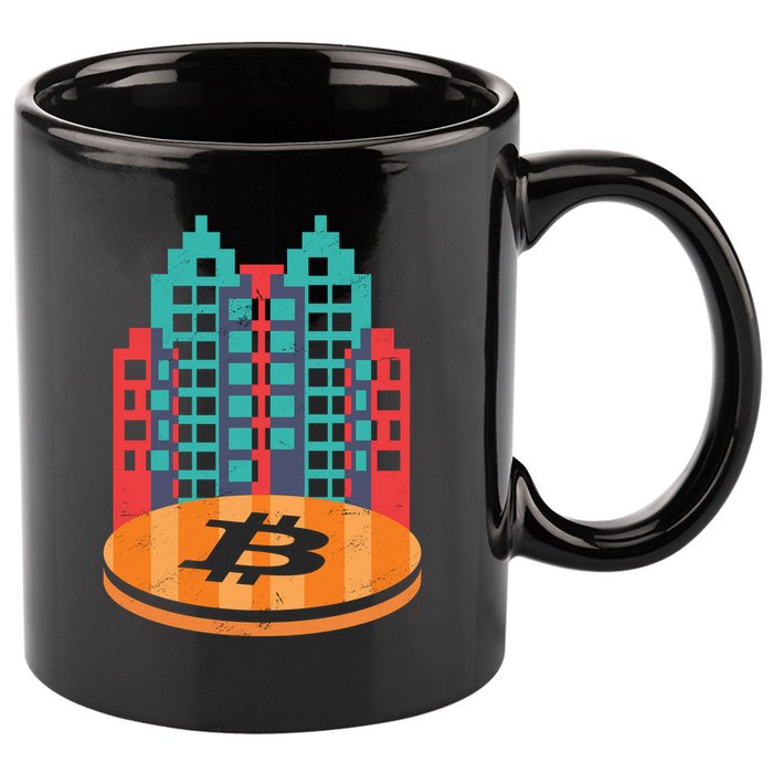 Bitcoin City 11oz C Handle Ceramic Mug