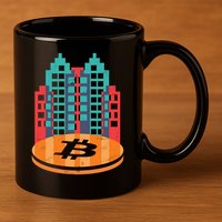 Bitcoin City 11oz C Handle Ceramic Mug