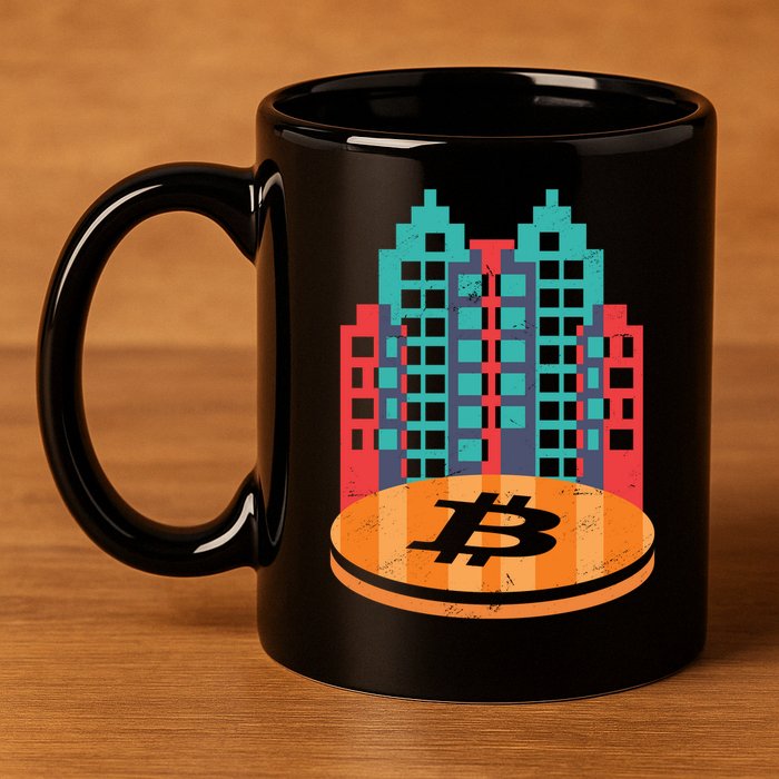 Bitcoin City 11oz C Handle Ceramic Mug