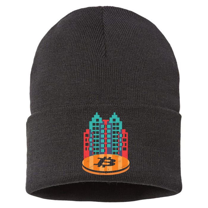 Bitcoin City Sustainable Knit Beanie