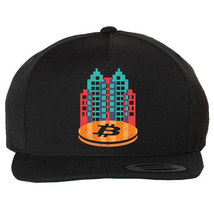 Bitcoin City Wool Snapback Cap