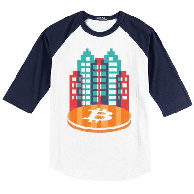 Bitcoin City Baseball Sleeve Shirt