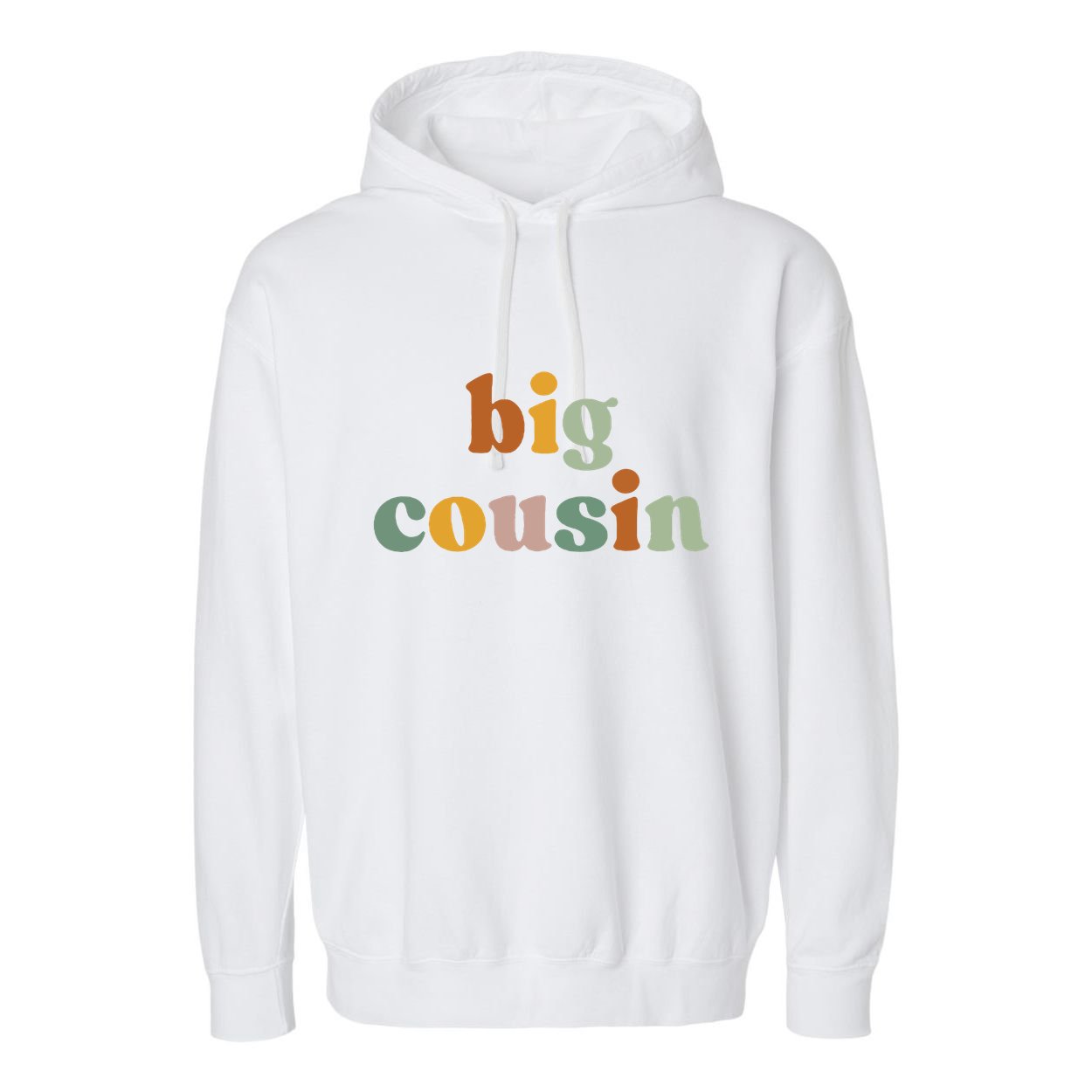 Big Cousin Announcement Garment-Dyed Fleece Hoodie