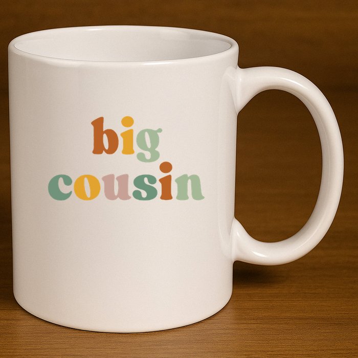 Big Cousin Announcement 11oz C Handle Ceramic Mug