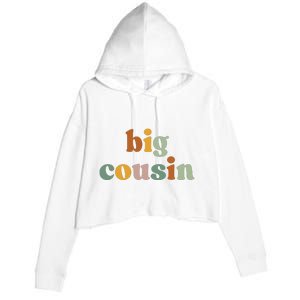 Big Cousin Announcement Crop Fleece Hoodie