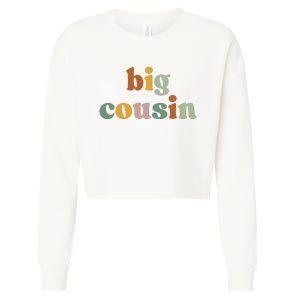 Big Cousin Announcement Cropped Pullover Crew