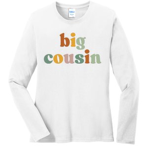 Big Cousin Announcement Ladies Long Sleeve Shirt