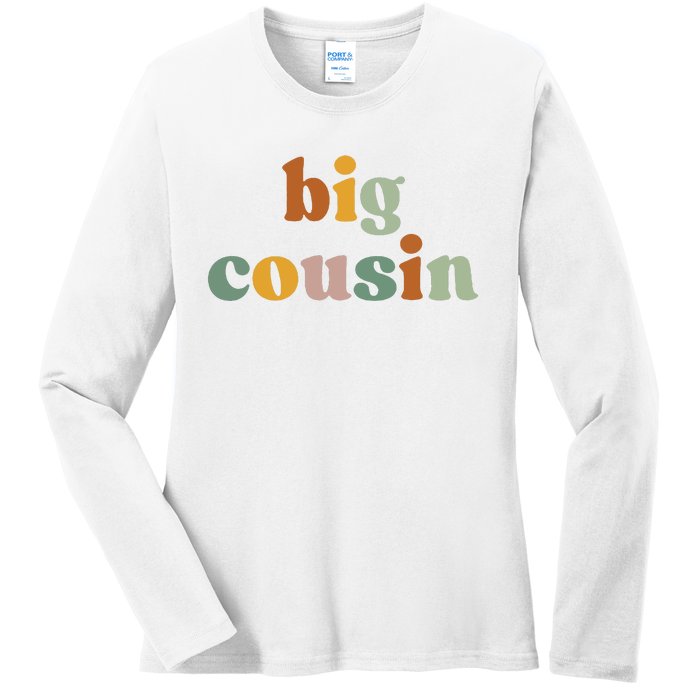 Big Cousin Announcement Ladies Long Sleeve Shirt