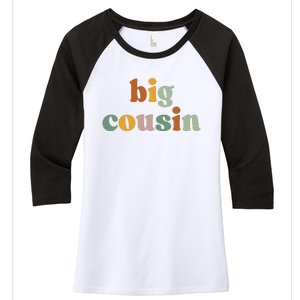 Big Cousin Announcement Women's Tri-Blend 3/4-Sleeve Raglan Shirt