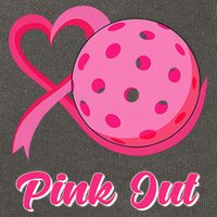 Breast Cancer Awareness Heart Ribbon Pickleball Pink Out Cotton Canvas Backpack