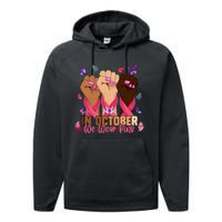 Breast Cancer Awareness Month In October We Wear 2024 Performance Fleece Hoodie