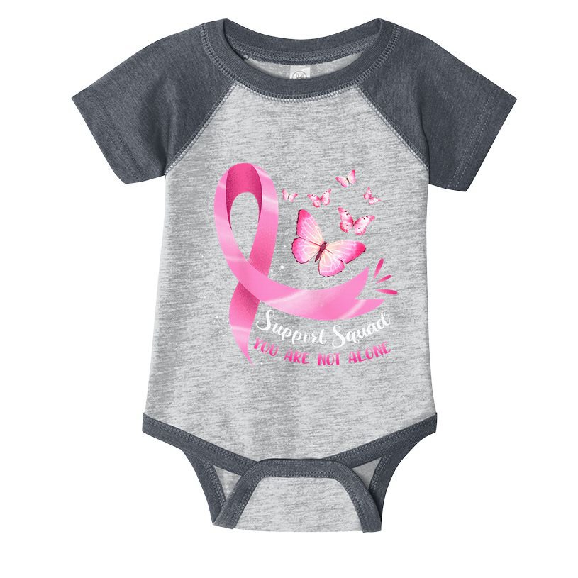 Breast Cancer Awareness Ribbon Butterfly Infant Baby Jersey Bodysuit