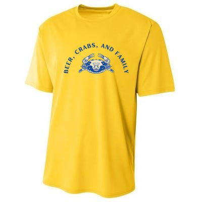 Beer Crabs And Family Performance Sprint T-Shirt