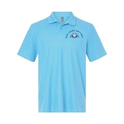 Beer Crabs And Family Softstyle Adult Sport Polo