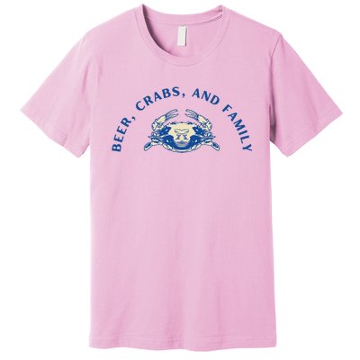 Beer Crabs And Family Premium T-Shirt