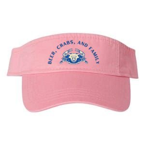 Beer Crabs And Family Valucap Bio-Washed Visor