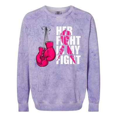 Breast Cancer Awareness Husband Support Squad Colorblast Crewneck Sweatshirt