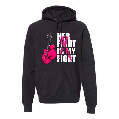 Breast Cancer Awareness Husband Support Squad Premium Hoodie