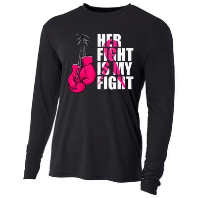 Breast Cancer Awareness Husband Support Squad Cooling Performance Long Sleeve Crew