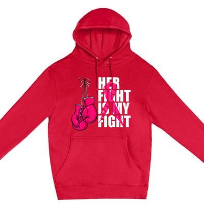 Breast Cancer Awareness Husband Support Squad Premium Pullover Hoodie