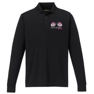 Breast Cancer Awareness Save Pumpkins Halloween Performance Long Sleeve Polo