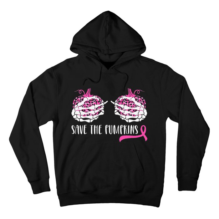 Breast Cancer Awareness Save Pumpkins Halloween Hoodie