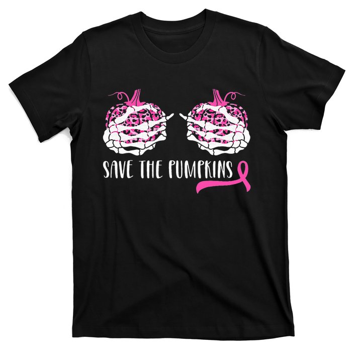 Breast Cancer Awareness Save Pumpkins Halloween T-Shirt