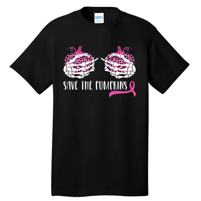 Breast Cancer Awareness Save Pumpkins Halloween Tall T-Shirt