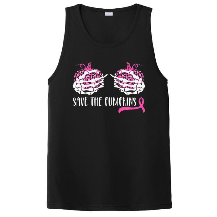 Breast Cancer Awareness Save Pumpkins Halloween PosiCharge Competitor Tank