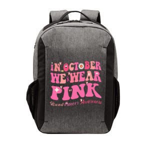 Breast Cancer Awareness In October We Wear Pink Butterfly Vector Backpack