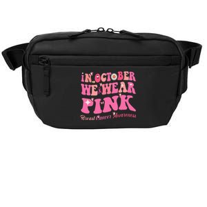 Breast Cancer Awareness In October We Wear Pink Butterfly Crossbody Pack