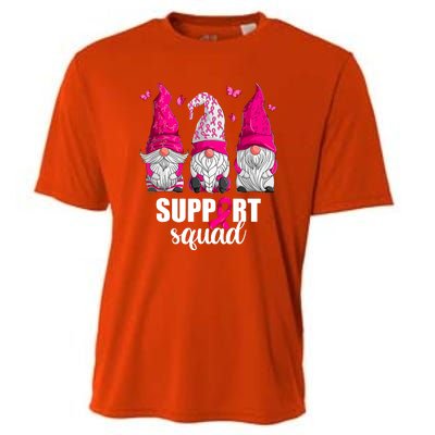 Breast Cancer Awareness Pink Gnomes Support Squad Gifts Cooling Performance Crew T-Shirt