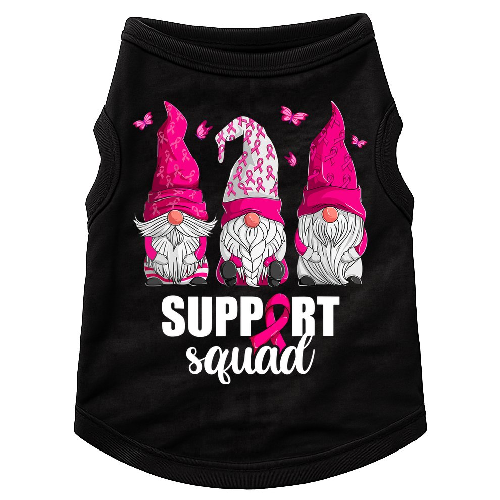 Breast Cancer Awareness Pink Gnomes Support Squad Gifts Doggie Tank