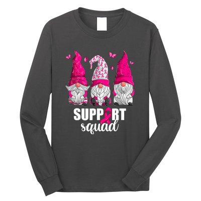 Breast Cancer Awareness Pink Gnomes Support Squad Gifts Long Sleeve Shirt