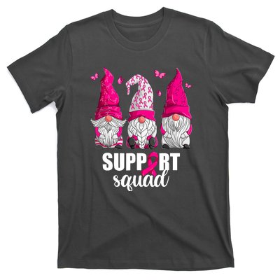 Breast Cancer Awareness Pink Gnomes Support Squad Gifts T-Shirt