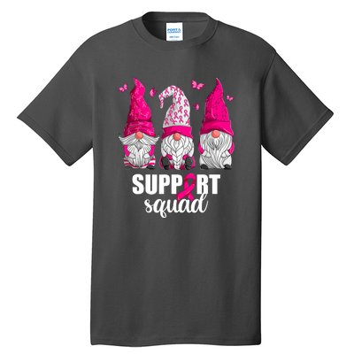 Breast Cancer Awareness Pink Gnomes Support Squad Gifts Tall T-Shirt