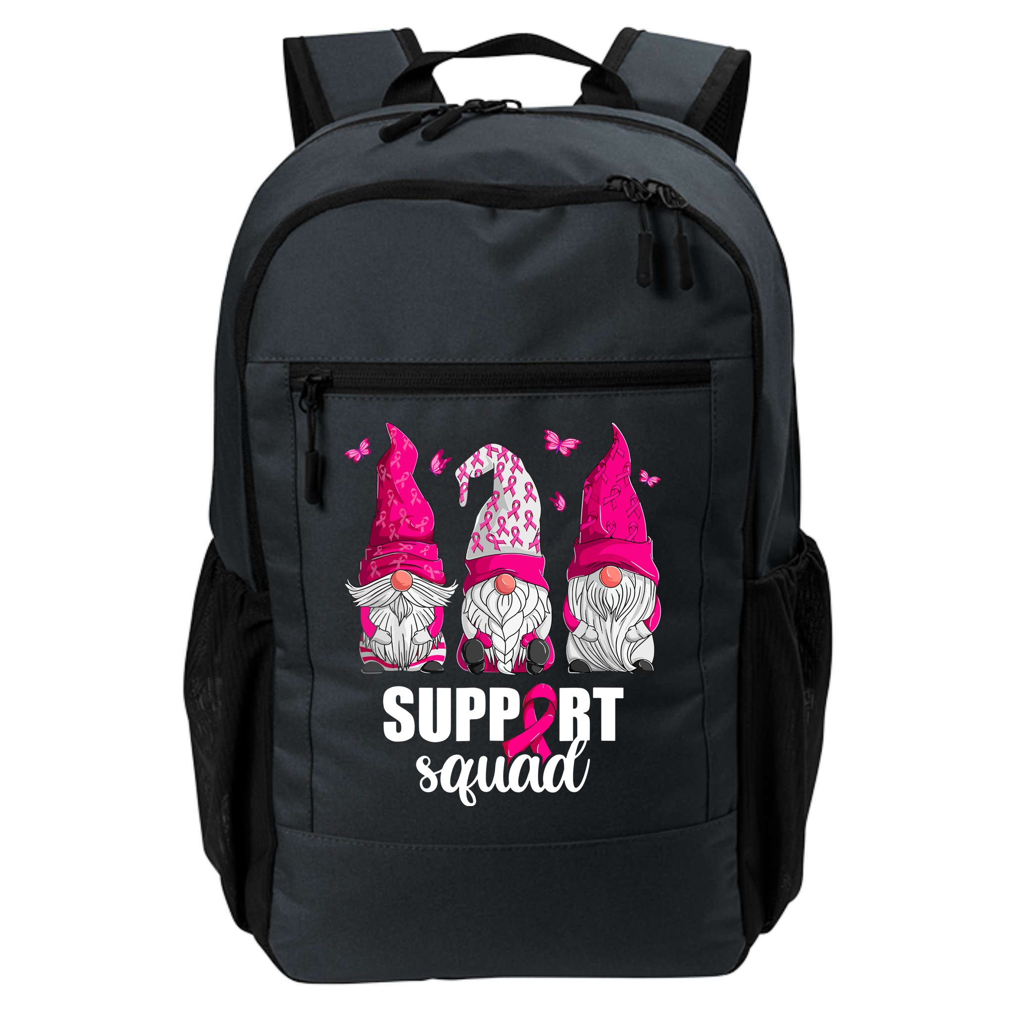 Breast Cancer Awareness Pink Gnomes Support Squad Gifts Backpack