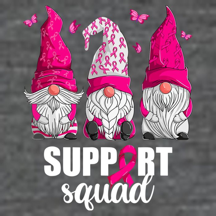 Breast Cancer Awareness Pink Gnomes Support Squad Gifts Backpack