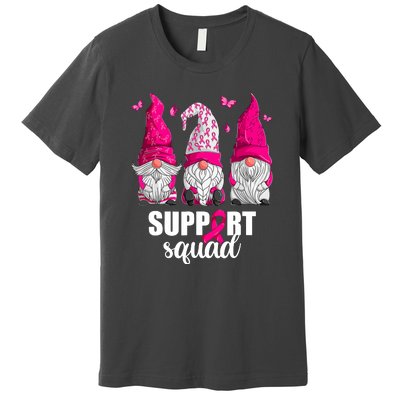 Breast Cancer Awareness Pink Gnomes Support Squad Gifts Premium T-Shirt