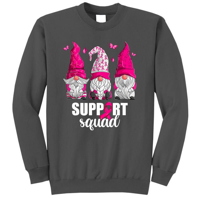 Breast Cancer Awareness Pink Gnomes Support Squad Gifts Tall Sweatshirt