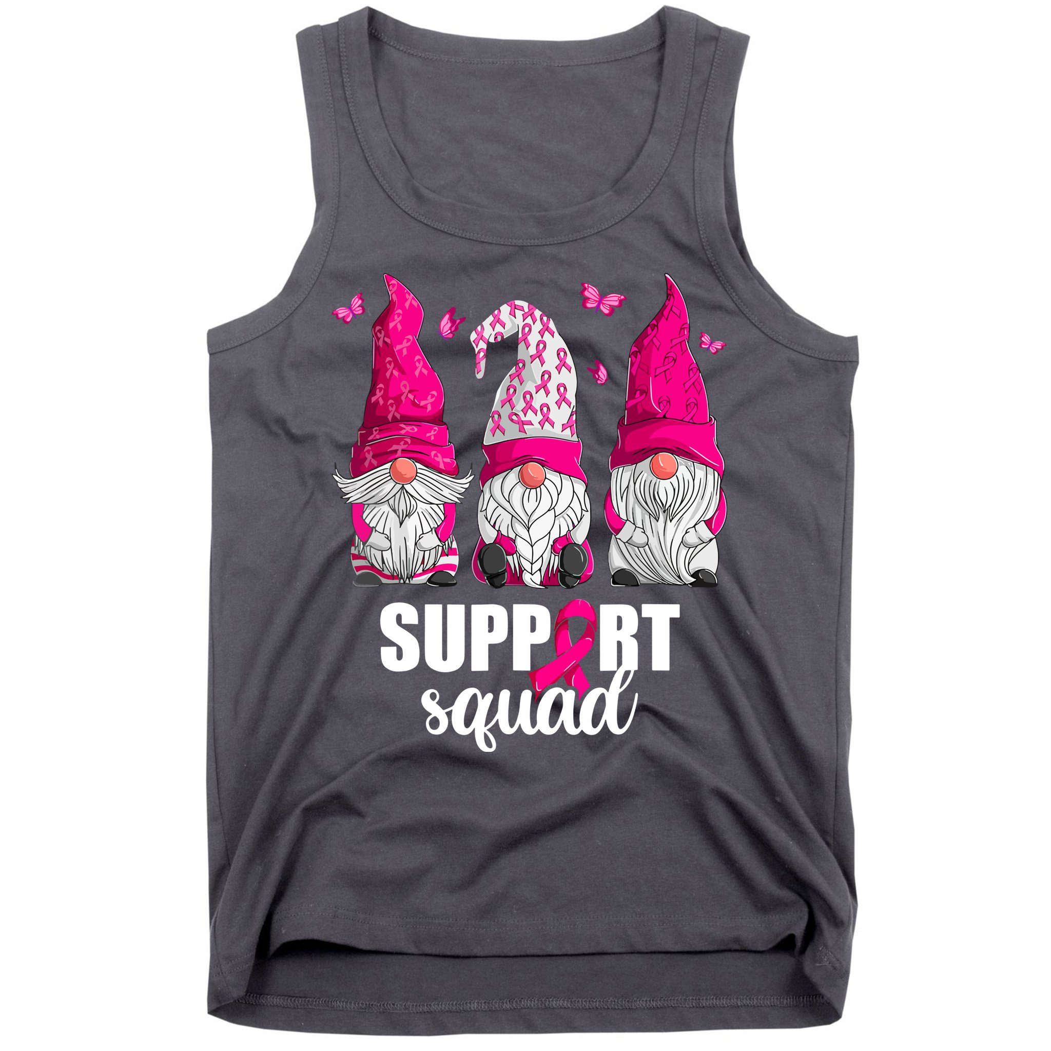 Breast Cancer Awareness Pink Gnomes Support Squad Gifts Tank Top