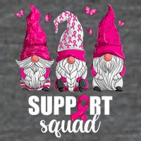 Breast Cancer Awareness Pink Gnomes Support Squad Gifts Womens T-Shirt