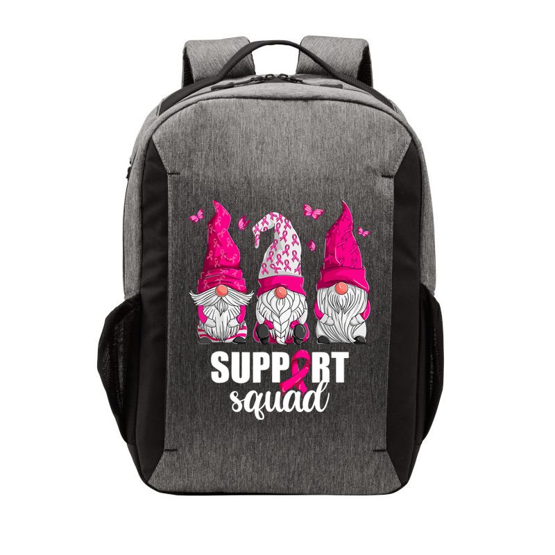 Breast Cancer Awareness Pink Gnomes Support Squad Gifts Vector Backpack