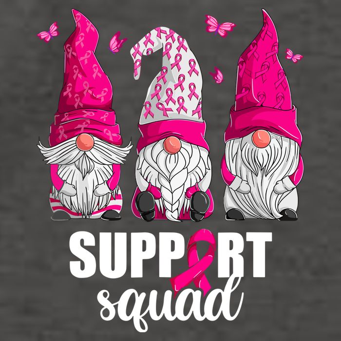 Breast Cancer Awareness Pink Gnomes Support Squad Gifts Vector Backpack